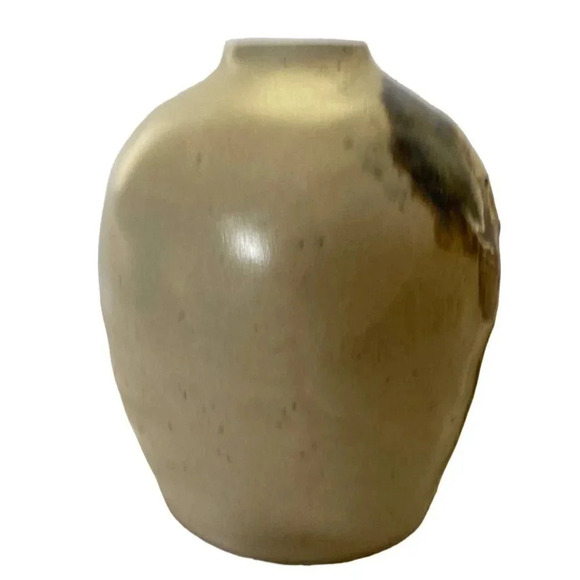 Studio Art MULE SPRINGS POTTERY 6" Tall Handmade Bulb Stoneware Vase Unique - Picture 4 of 15